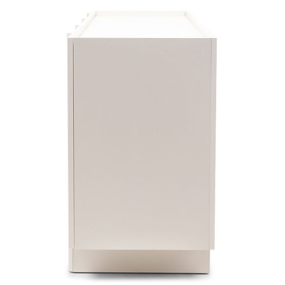 Vierflügelige Kommode Moss in Kaschmir, abgerundet