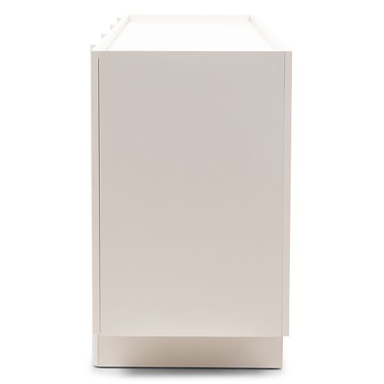 Vierflügelige Kommode Moss in Kaschmir, abgerundet