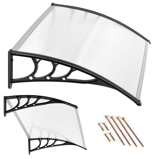 Vordach über der Tür 100x80 cm Polycarbonat-Abdeckung 100x80 cm