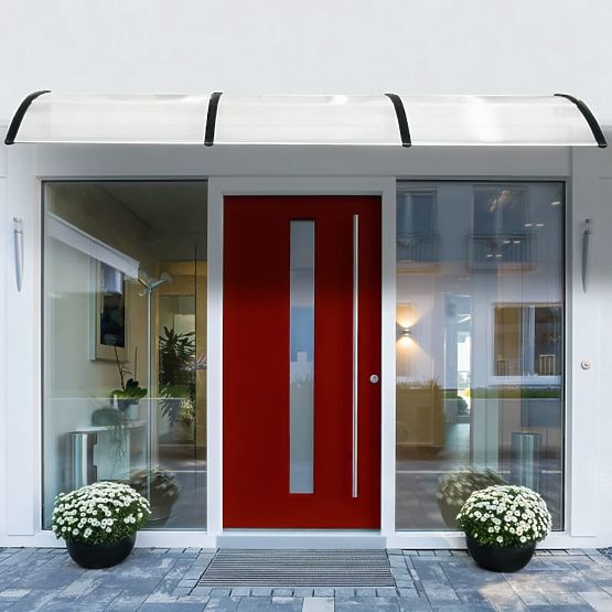 Vordach über der Tür 150x80 cm Schutzdach Polycarbonat