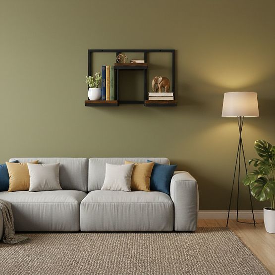 Wand-Blumenständer hängendes Regal für Blumen Dekoration 3 Ebenen Loft ModernHome