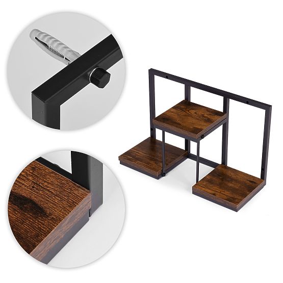 Wand-Blumenständer hängendes Regal für Blumen Dekoration 3 Ebenen Loft ModernHome