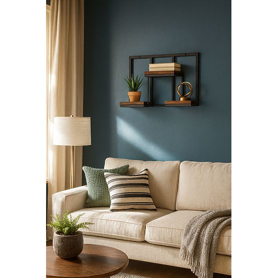 Wand-Blumenständer hängendes Regal für Blumen Dekoration 3 Ebenen Loft ModernHome