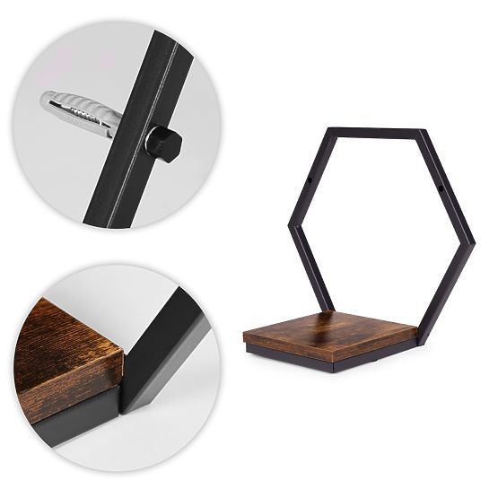 Wandblumentopf hängendes Regal für Pflanzen Dekoration Loft Hexagon ModernHome