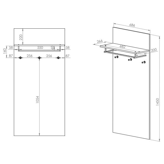 Wandhalter Nevio – Artisan-Eiche