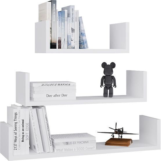 Wandregal-Set MOBI 3P WEISS