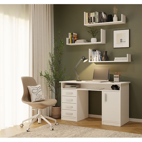Wandregale KOBI für Wohnzimmer WEISS