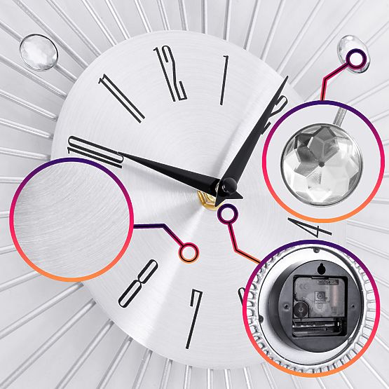 Wanduhr Cristal Moon - 50 cm