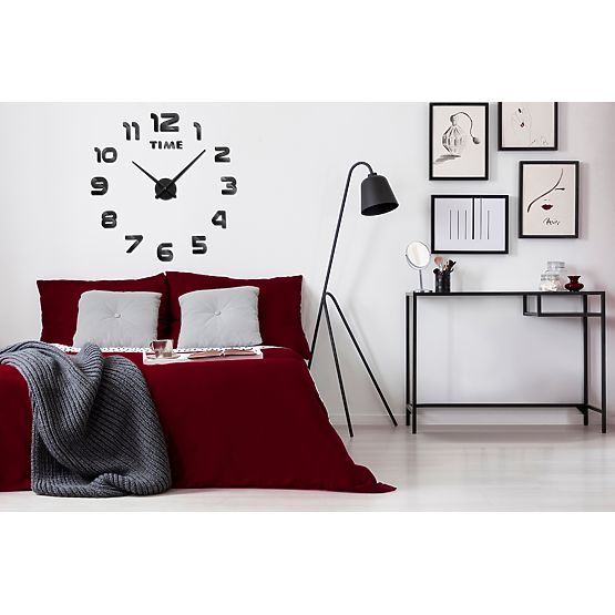 Wanduhr DIY NEPRI 65 - 130 cm - schwarz 3D
