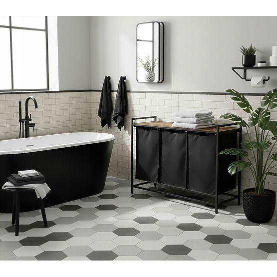 Wäschekorb mit Regal 3 Fächer ARTUS