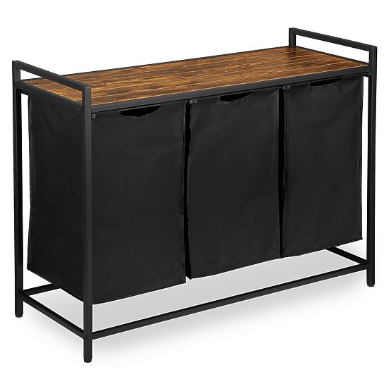 Wäschekorb mit Regal 3 Fächer ARTUS