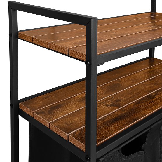 Wäschekorb mit Regalen 2 Kammern MIRUN