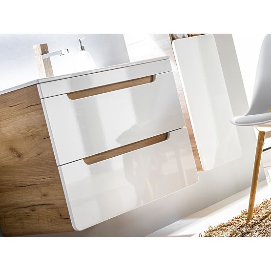 Waschtischunterschrank für Aufsatzwaschbecken 60 cm 2 Schubladen