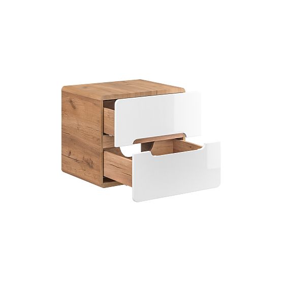 Waschtischunterschrank für Aufsatzwaschbecken 60 cm 2 Schubladen