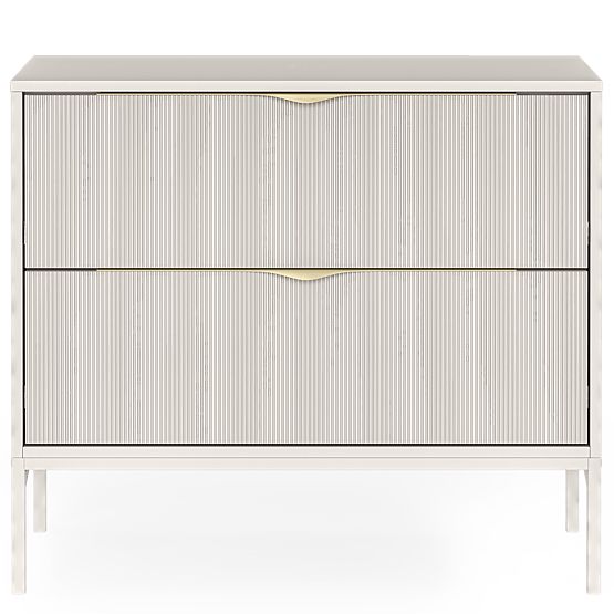 Waschtischunterschrank Livia 80 cm, kaschmirfarben, Metallfüße, gerillt
