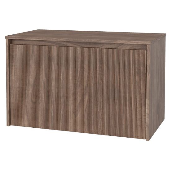 Waschtischunterschrank Pezzo 80 cm, Nussbaum, gerillt