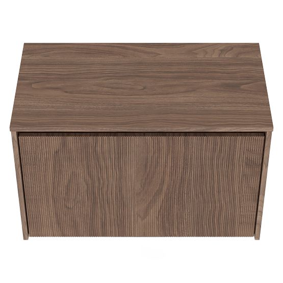 Waschtischunterschrank Pezzo 80 cm, Nussbaum, gerillt