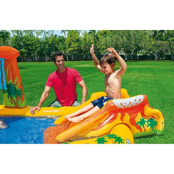 Wasserpool Kinderspielplatz mit Rutsche und Fontäne Intex 57444