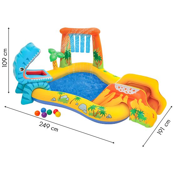 Wasserpool Kinderspielplatz mit Rutsche und Fontäne Intex 57444