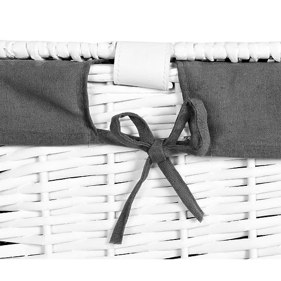 Weidenkiste 65L 56x34x34 cm weiß-grau