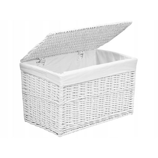 Weidenkiste 65L 56x34x34 cm weiß