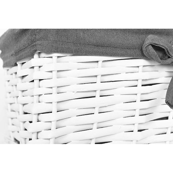 Weidenkorb 30x20x15 cm - weiß-grau