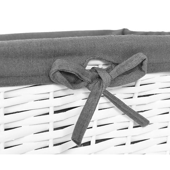 Weidenkorb 30x20x15 cm - weiß-grau