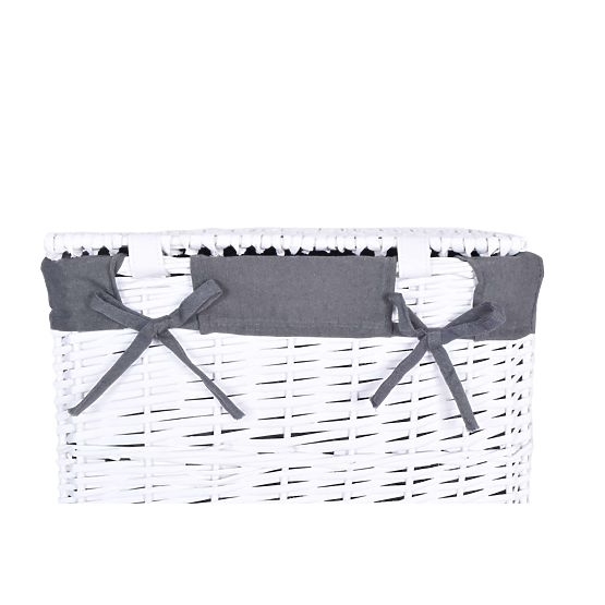 Weidenkorb 48x36x66 cm - 114L - weiß-grau