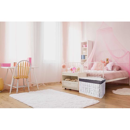 Weidenkorb 76x46x46 cm - 160L - weiß-grau