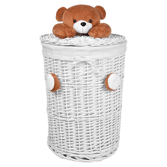 Weidenkorb mit Teddybär 75L