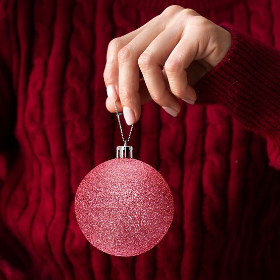 WEIHNACHTSDEKORATIONEN ROSE RED 36 STÜCK 311433