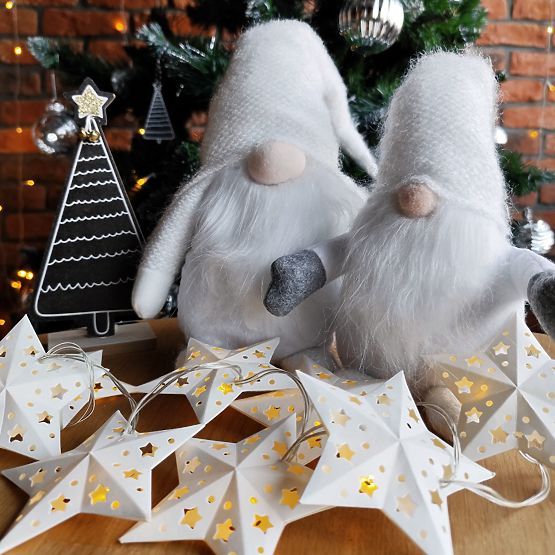 Weihnachtself YX068 50cm Weiß