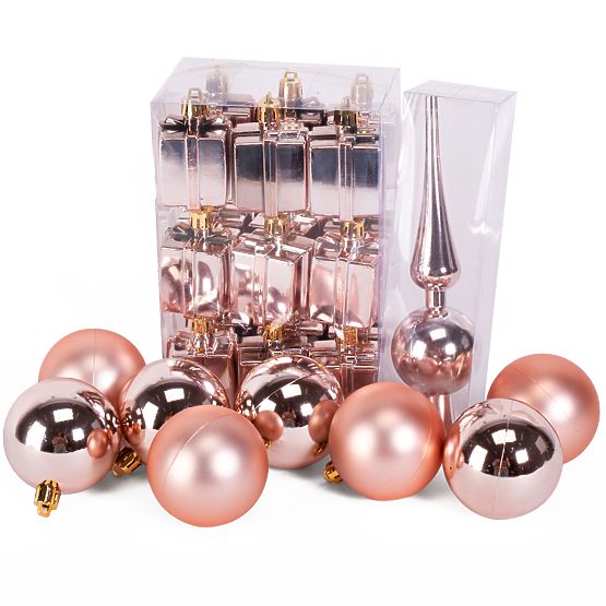 WEIHNACHTSKUGELN MIX 311437 rosa