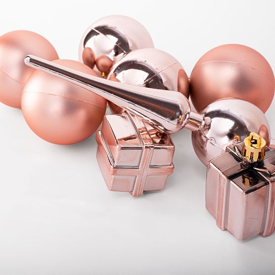 WEIHNACHTSKUGELN MIX 311437 rosa