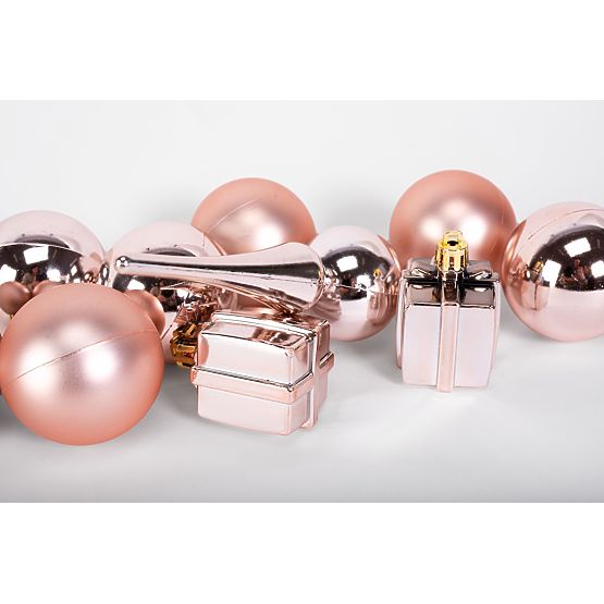 WEIHNACHTSKUGELN MIX 311437 rosa