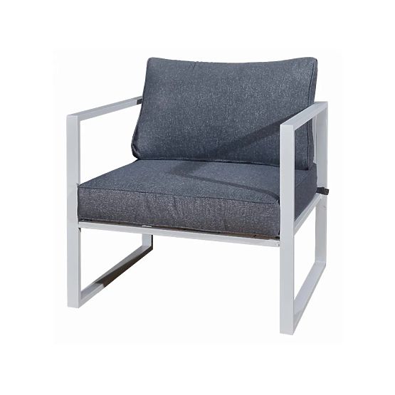 Weißer Aluminium-Terrassenstuhl MOSTRARE weiß