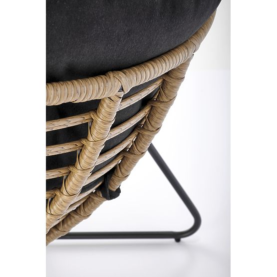 WHISPER Sessel - schwarz / natur
