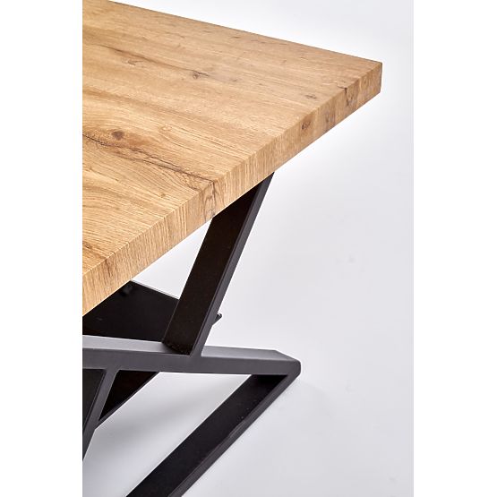 XENA RECHTECKIGER Tisch schwarz / natur