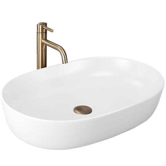 Zeitloses Waschbecken Rea CLEO 61 WHITE MATT
