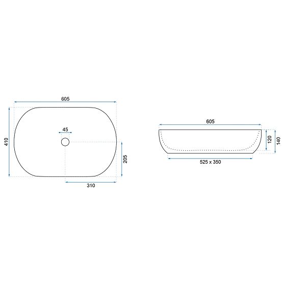 Zeitloses Waschbecken Rea CLEO 61 WHITE MATT