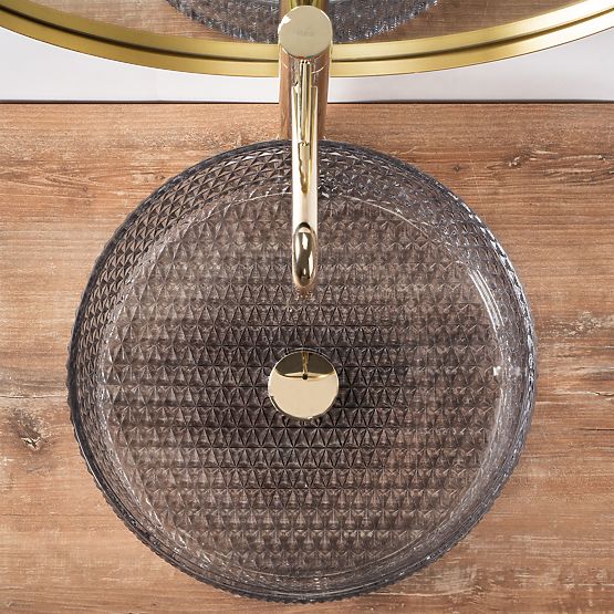 Zeitloses Waschbecken Rea Cristal Grau 39