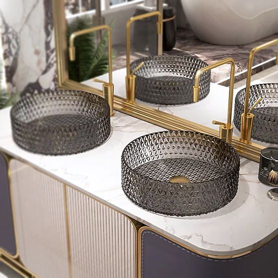 Zeitloses Waschbecken Rea Cristal Grau 39