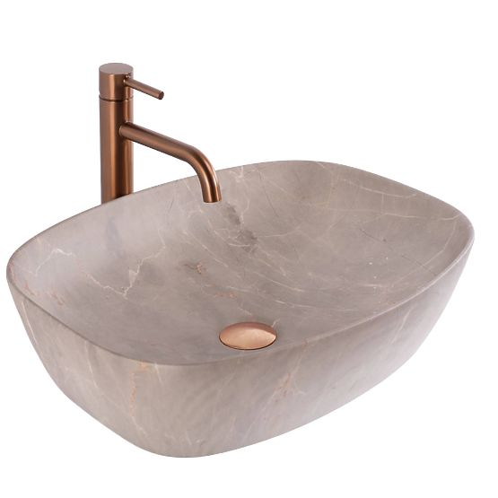 Zeitloses Waschbecken Rea Freja Beige