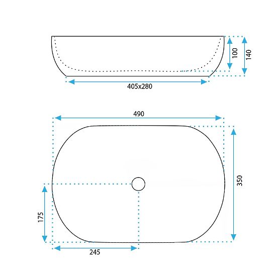 Zeitloses Waschbecken Rea Lisa Beige Shiny