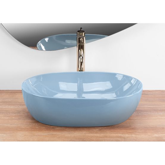 Zeitloses Waschbecken Rea LISA L.BLUE SHINY