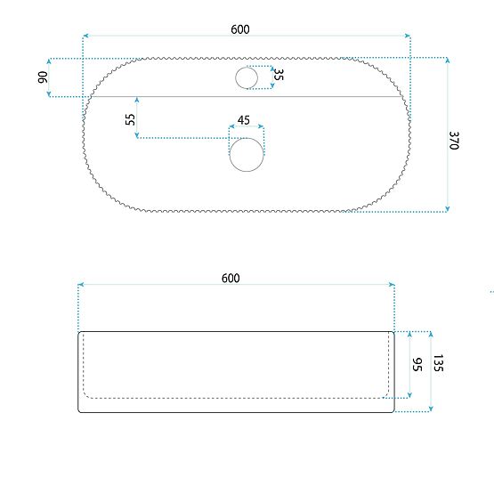 Zeitloses Waschbecken Rea Marcela 60