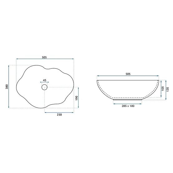 Zeitloses Waschbecken Rea Pearl Akoya