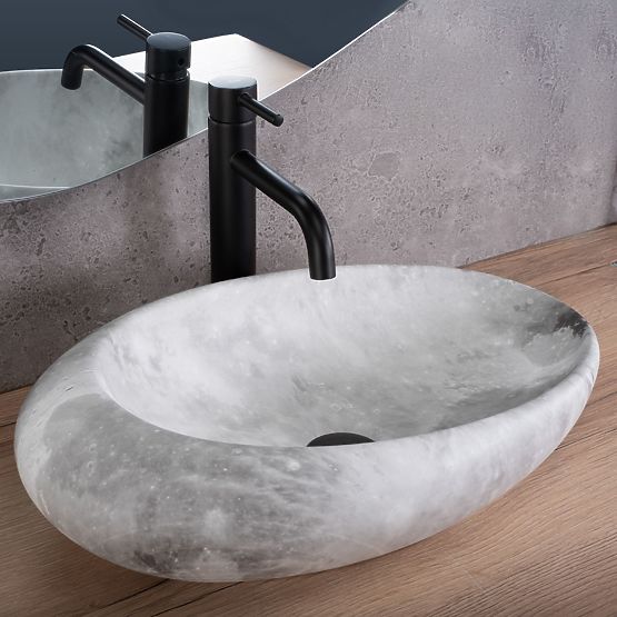 Zeitloses Waschbecken Rea Roxy C Stone L.GREY