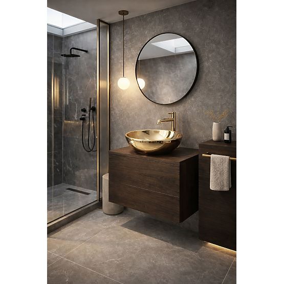 Zeitloses Waschbecken Rea Sofia Gold