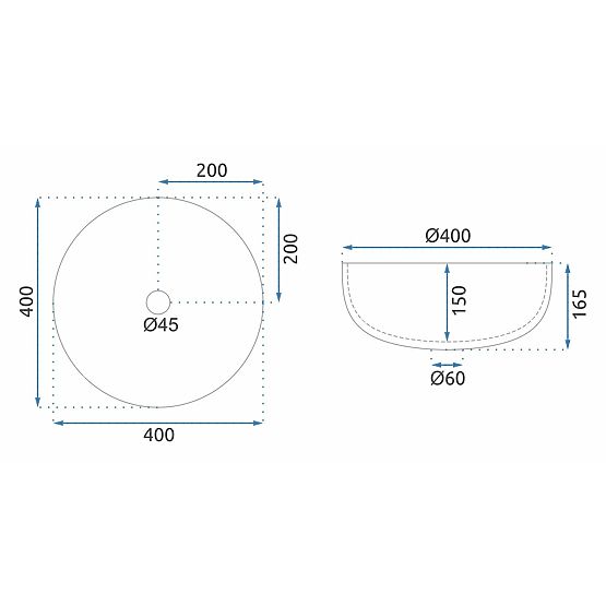 Zeitloses Waschbecken Rea Sue Transparent